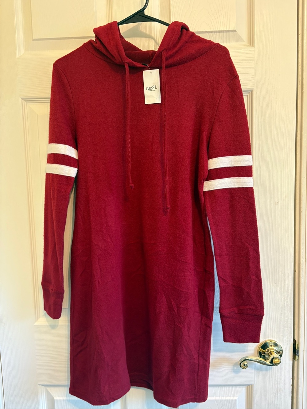 Rue21 Burgundy Hooded Sweater Top with Label